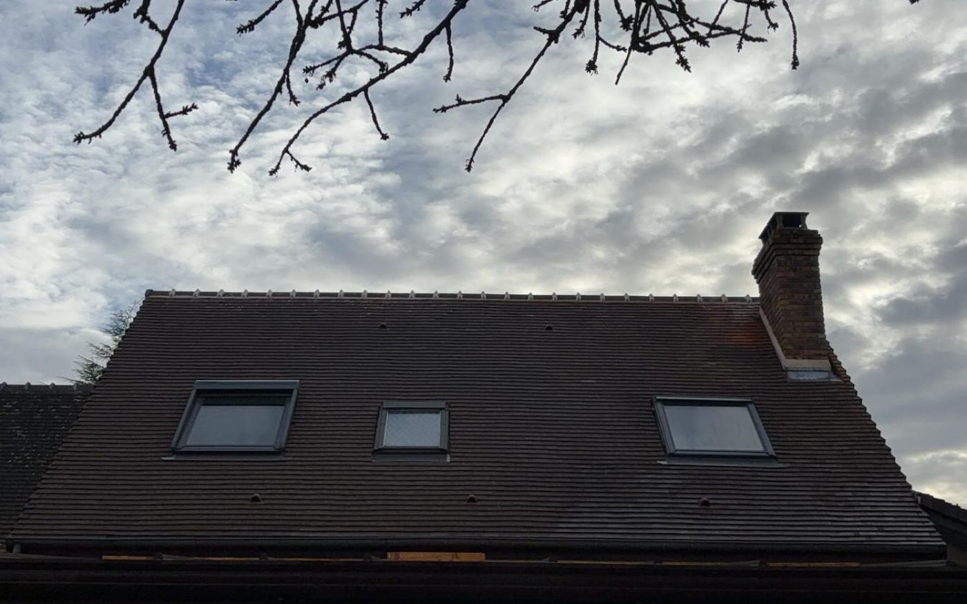 Toiture après rénovation à Erquery