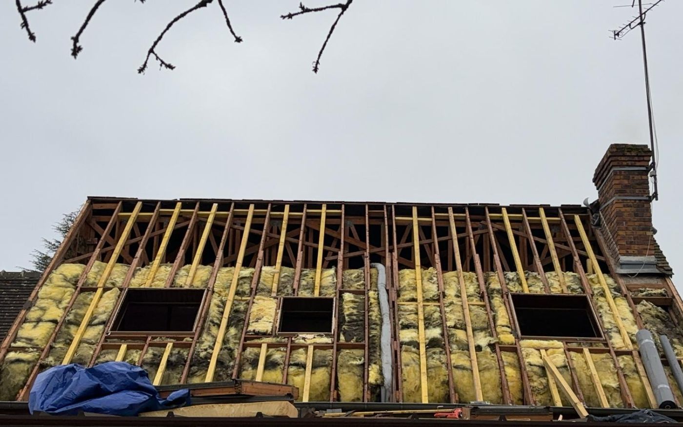 Toiture avant rénovation à Erquery